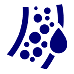 A blue dot is shown on the ground.